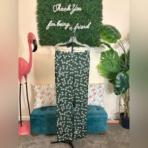 Eloquii Green Geometric Wide-Leg Pants